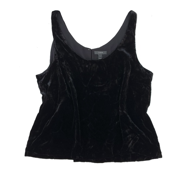 J. Crew Tops - J. Crew Black Velvet Lined Sleeveless Top